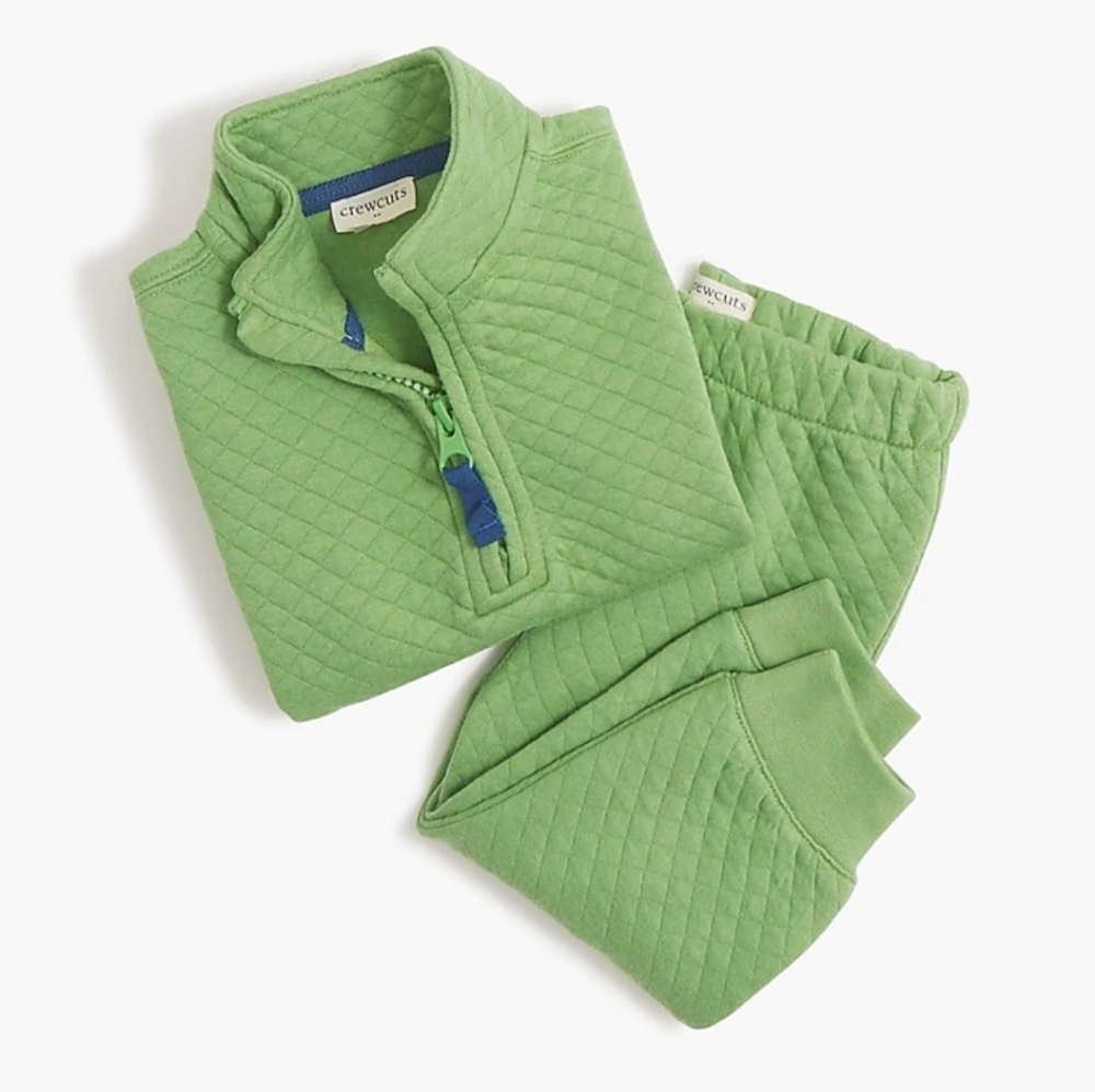 Crewcuts Cream Quilted Toddler Sweat Set NWT